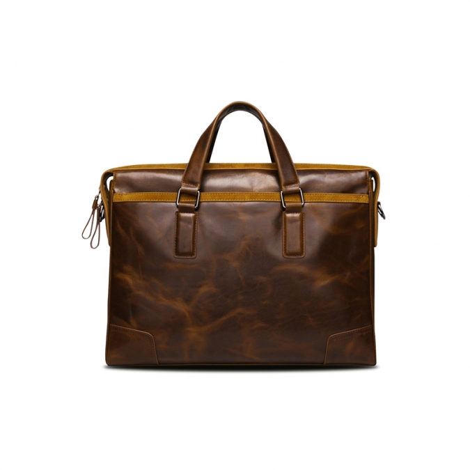 卸売新しいデザインの茶色のメンズ本革のラップトップバッグ 
