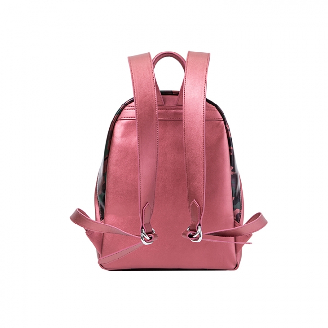 かわいいデザインのカモフラージュピンクの女性の本革の学校のバックパック 