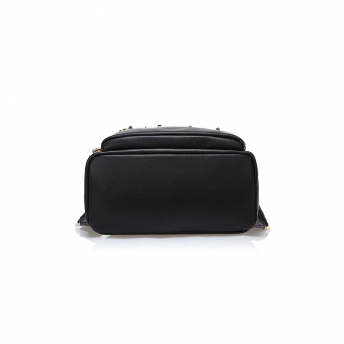 実用的なデザインの女性の荷物スタイルの黒い革のバックパック 