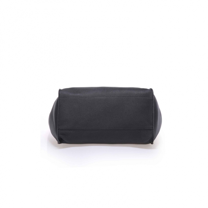 オンライン販売黒の柔らかい革の刺繍の女性のトートバッグ 