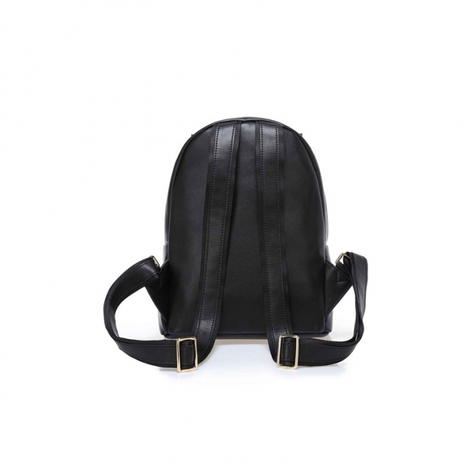 実用的なデザインの女性の荷物スタイルの黒い革のバックパック 